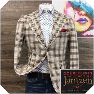 VINTAGE 70s Mens Blazer Sport Coat Casual Jacket‎ Size 40R Classic Button Suit